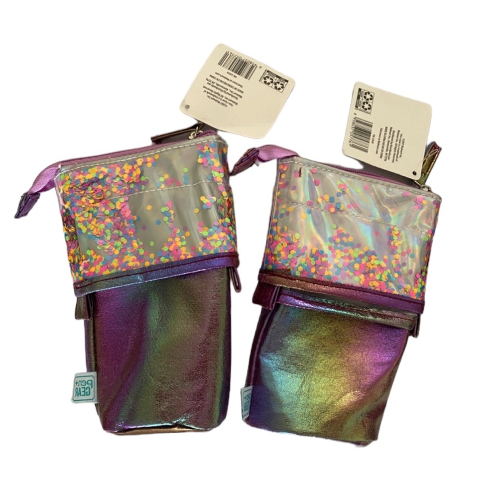 Set Of 2 Pen+Gear Confetti‎ Telescoping Pencil Pouches